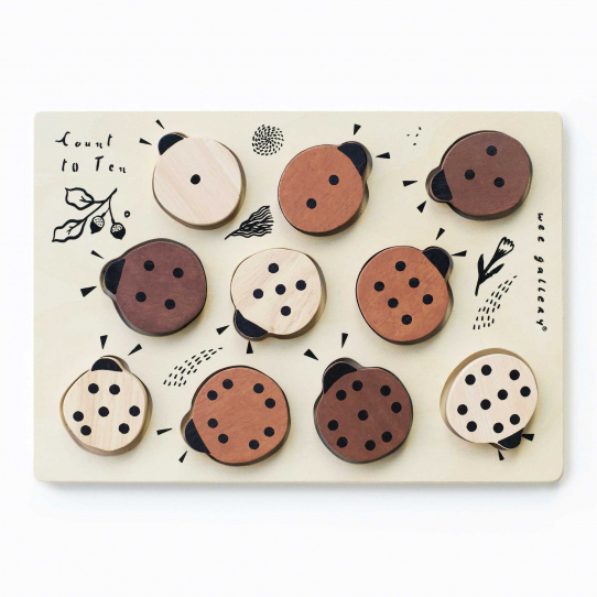 Puzzle à encastrer - Compter jusqu'à 10 coccinelles