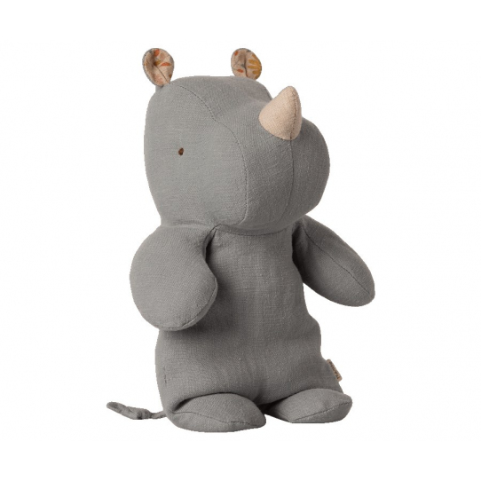 Doudou Rhinocéros Blue grey - Small