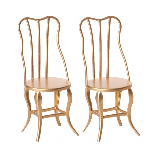 2 chaises vintage - Or