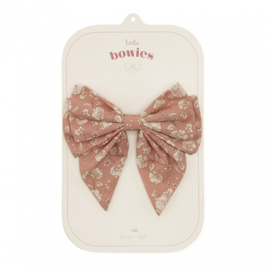 Barrette noeud Bowie - Blossom rouge