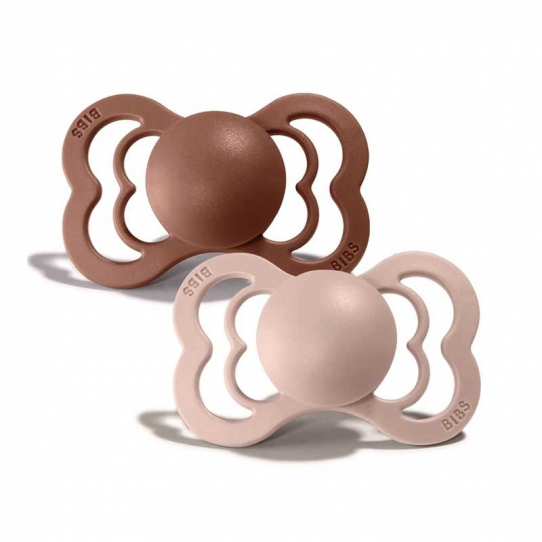2 Tétines Suprême Caoutchouc - Terracotta et Blush