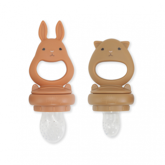 Tétine grignoteuse Bunny - Almond et terracotta