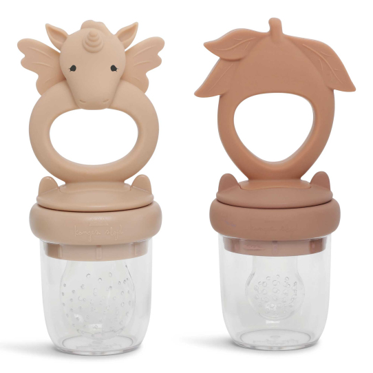 2 Tétines grignoteuses Licorne - Rose sand