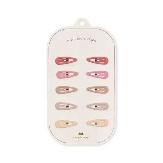 10 barrettes - Rose