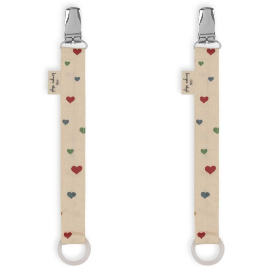 2 Attaches tétine - Coeurs