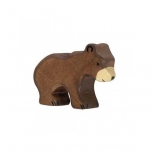 Petit ours brun en bois