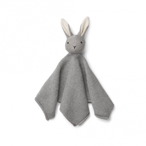 Doudou Lapin Maille - Gris