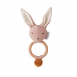 Hochet Lapin Maille - Rose