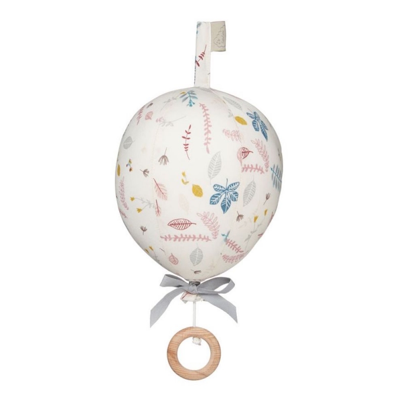 Cam Cam Copenhagen Mobile Musical Ballon Pressed Leaves Rose Petit Sixieme