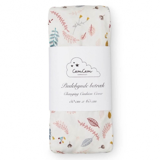 Housse de Matelas à langer Feuilles - Rose