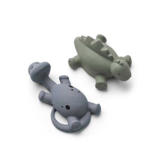 Liewood Jouet Pour Le Bain Algi X2 Dino Blue Mix Petit Sixieme
