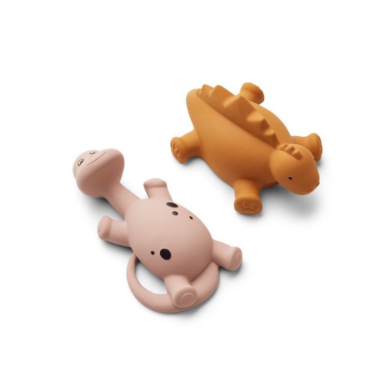 Liewood Jouet Pour Le Bain Algi X2 Dino Rose Mix Petit Sixieme