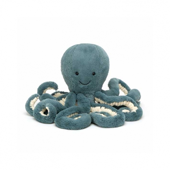 Peluche Pieuvre - Bleu - 14 cm