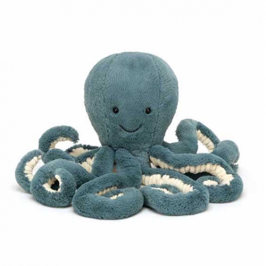 Peluche Pieuvre - Bleu - 23 cm