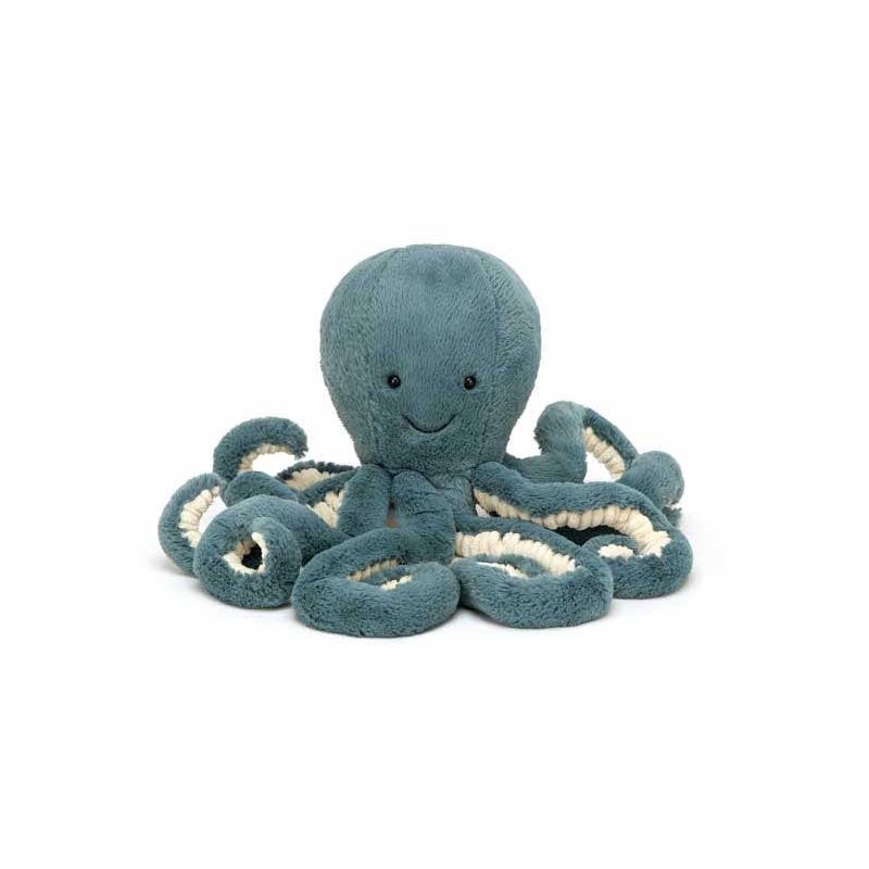 Jellycat - Peluche Pieuvre Storm Octopus small Bleue 23 cm - Petit Sixième