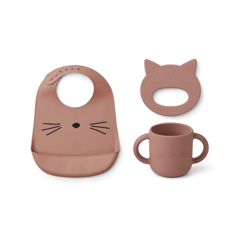 Liewood coffret de 2 tasses bébé silicone rose