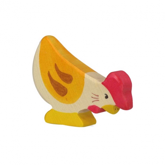 Poule en bois
