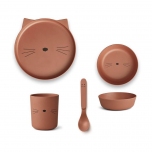 Vaisselle Bambou - Chat ocre
