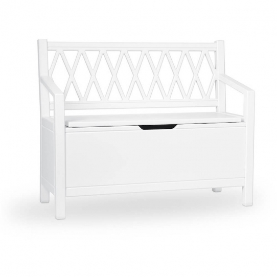 Banc coffre Harlequin - Blanc