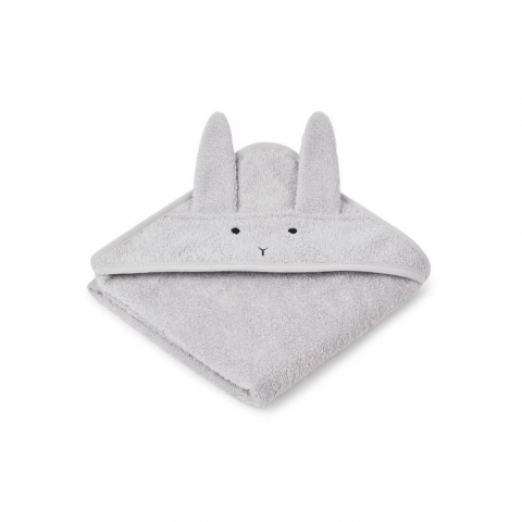 Liewood Cape De Bain Bebe Albert Rabbit Dumbo Grey Petit Sixieme