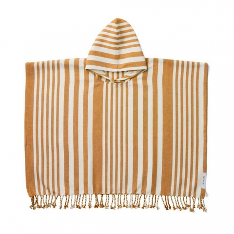 Liewood Poncho Roomie Strip Mustard Sandy Petit Sixieme