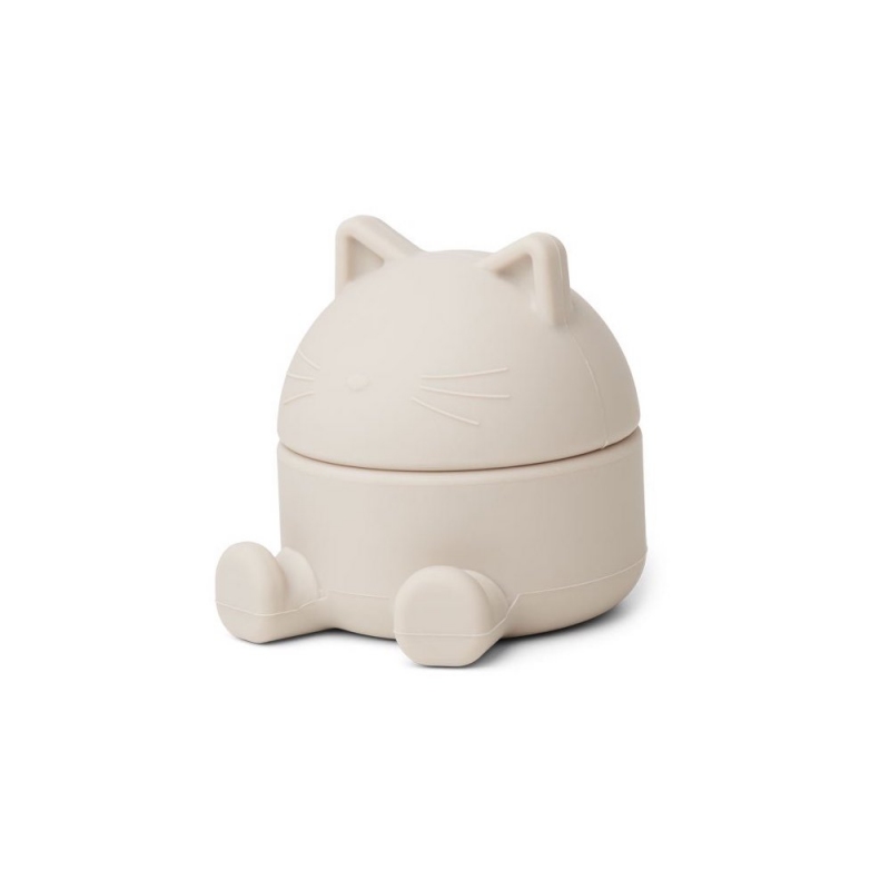 Liewood - Boite en silicone Margaret Chat beige - Petit Sixième