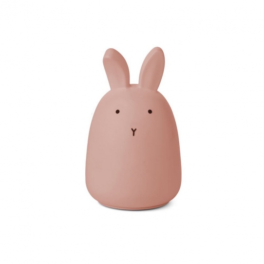 Veilleuse lapin - vieux rose
