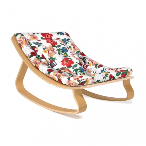 Charlie Crane Transat Bebe En Bois De Hetre Et Assise Hibiscus Petit Sixieme