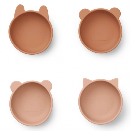 Set de 4 bols en silicone - Toscany Rose