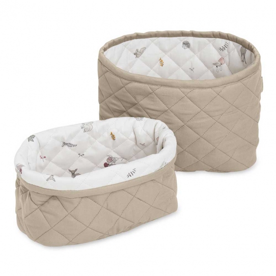 Panier de rangement x 2 - Noisette
