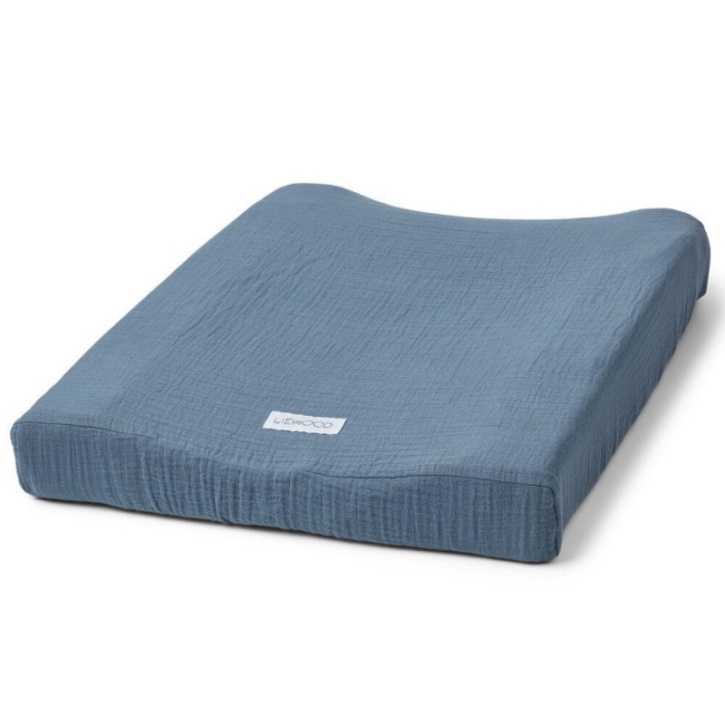 Liewood Housse De Matelas A Langer Cliff Bleu Wave Petit Sixieme