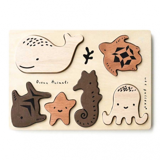 Puzzle en bois - Animaux de l'Océan