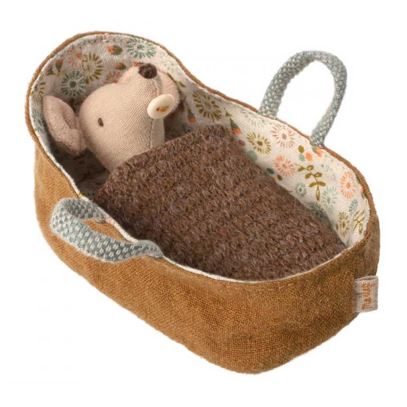 Maileg Souris Bebe Et Son Couffin Petit Sixieme