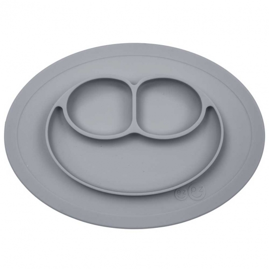 Ezpz Mini Mat Compartimente Antiderapant Gray Petit Sixieme Ezpz Mini Mat Compartimente Antiderapant Gray Petit Sixieme