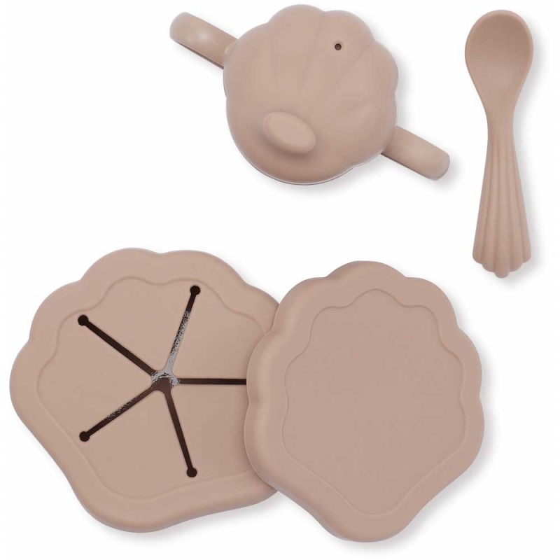 Konges Slojd Vaisselle En Silicone Coquillage Blush Petit Sixieme