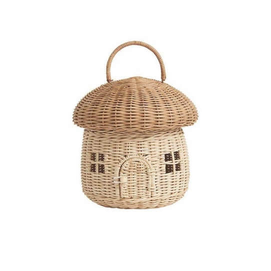 Panier en rotin - Champignon