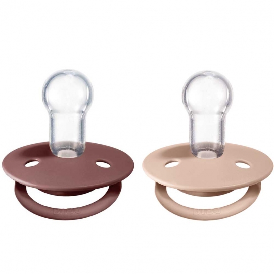 2 Tétines de Lux silicone - Terracotta et Rose Poudré