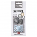 BIBS - 2 Tétines Bibs Suprême silicone Gris iron et Baby blue