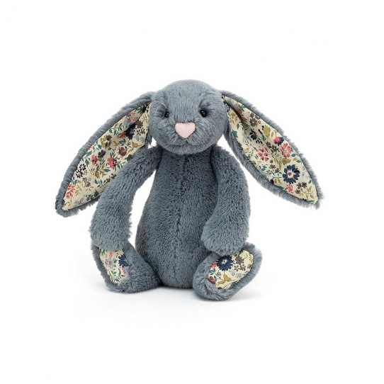 Doudou Lapin - Blossom Dusky Blue 18 cm