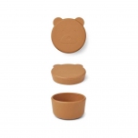 Boîte en silicone Carrie 8,3 cm - Ours moutarde