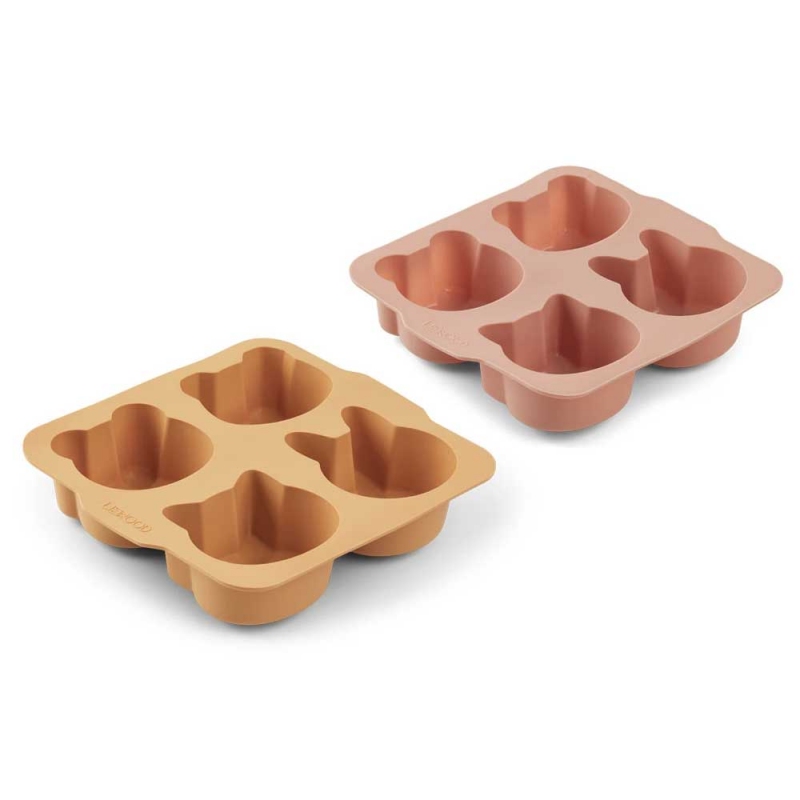 Liewood Moules A Gateaux Mariam Yellow Mellow Et Dark Rose Petit Sixieme