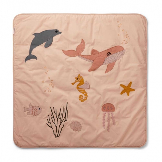 Tapis d'éveil Glenn - Animaux de la mer rose