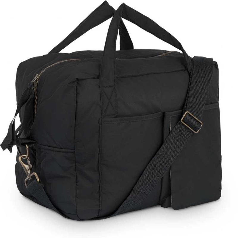 Konges Slojd - Sac à langer et matelas à langer de voyage Black - Petit  Sixième