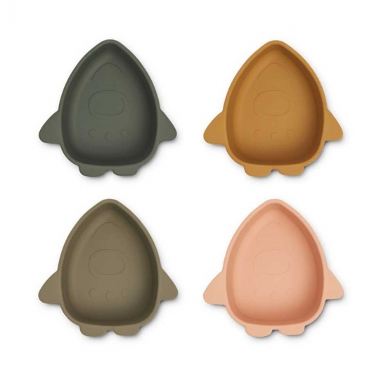 4 bols en silicone Iggy - Space multi mix
