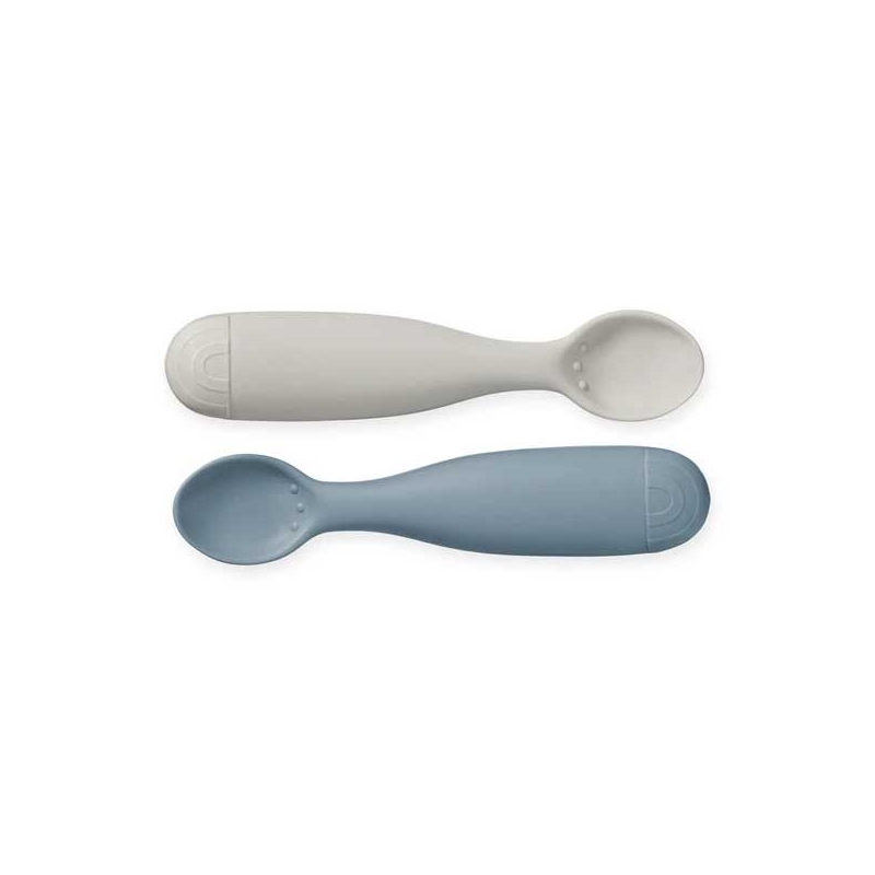 Cam Cam Copenhagen 2 Cuilleres Bebe En Silicone Rainbow Midnight Petit Sixieme