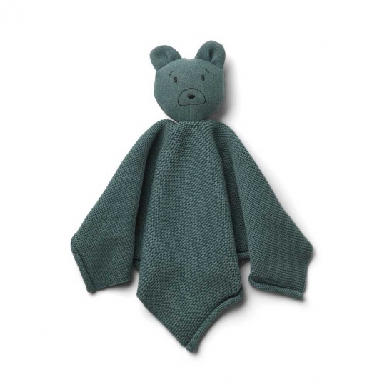 Doudou Maille Milo - Mr bear whale blue