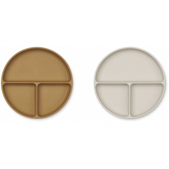2 Assiettes Harvey - Golden caramel & sandy
