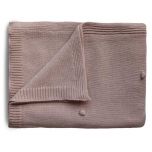 Couverture tricotée - Dots blush