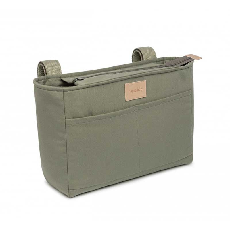 Nobodinoz - Organisateur de poussette imperméable Baby on the go Olive  green - Petit Sixième