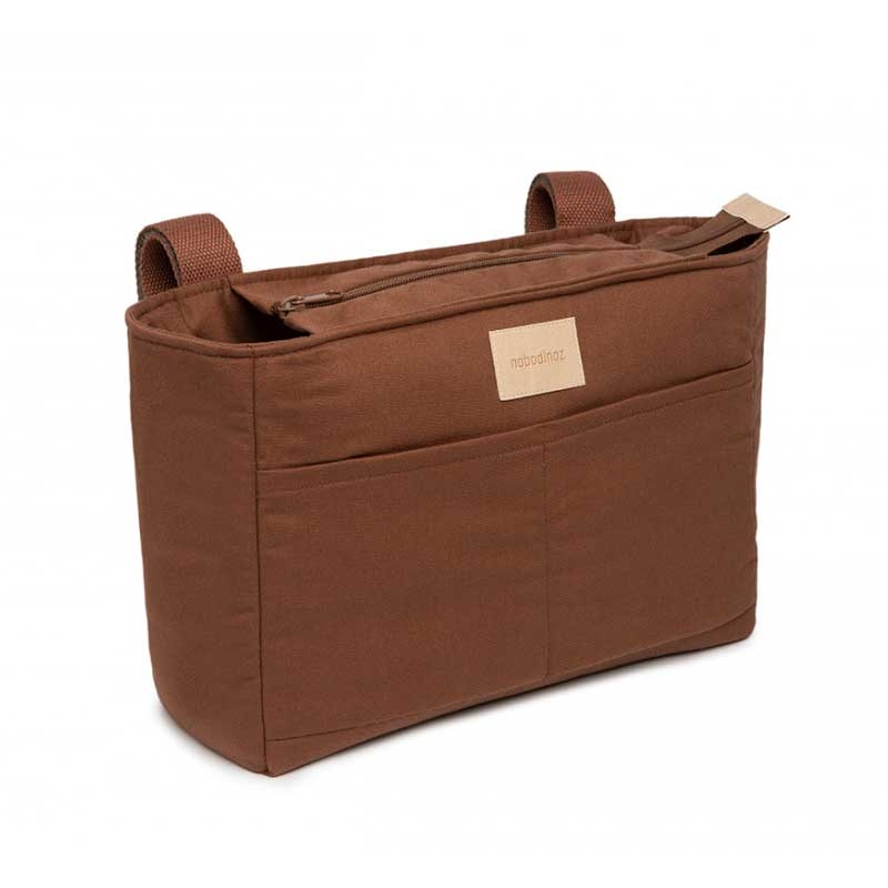 Nobodinoz - Organisateur de poussette imperméable Baby on the go Clay brown  - Petit Sixième